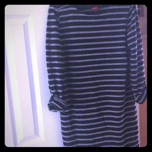 Merona Dress tunic Black And Grey Stripe Size M